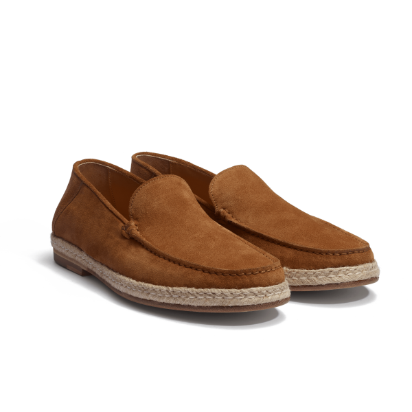 Mocassin Espadrille Uzès [homme cuir veau velours beachnut] – Image 2