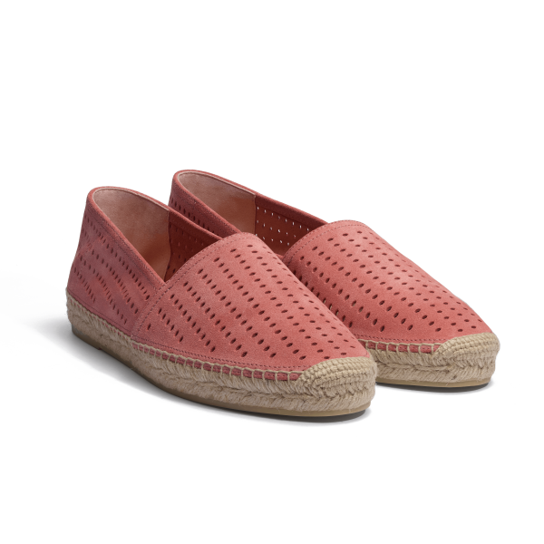 Espadrille Wait and Sea [homme cuir veau velours perforé bois de rose] – Image 2