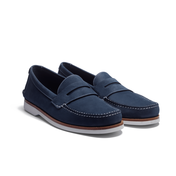 Mocassin DoubleVent [homme nubuck déperlant marine] – Image 2