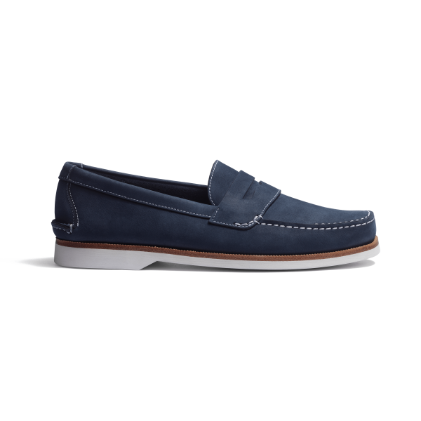 Mocassin DoubleVent [homme nubuck déperlant marine]