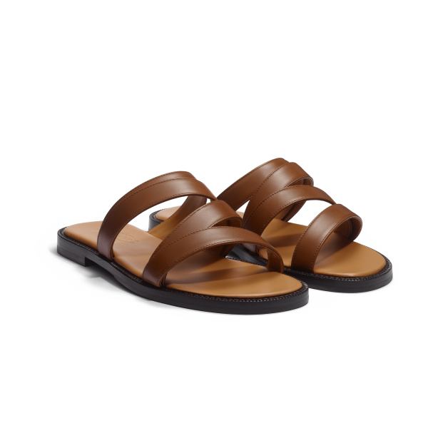 Mule Double V [homme cuir veau lisse bergeronnette] – Image 2